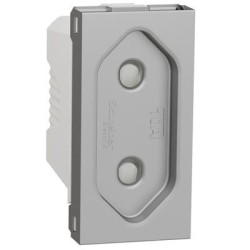 TOMA CORRIENTE ESTRECHO  ENCHUFE 2P UNICA TOP ALUMINIO  SCHENEIDER  ELECTRIC EUNEA