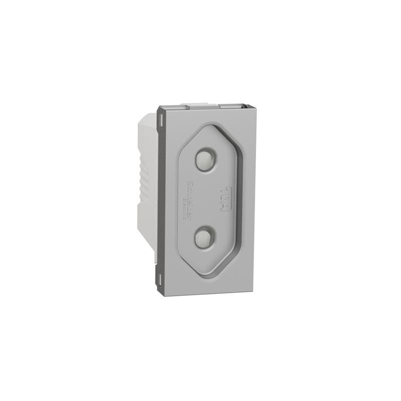 TOMA CORRIENTE ESTRECHO  ENCHUFE 2P UNICA TOP ALUMINIO  SCHENEIDER  ELECTRIC EUNEA