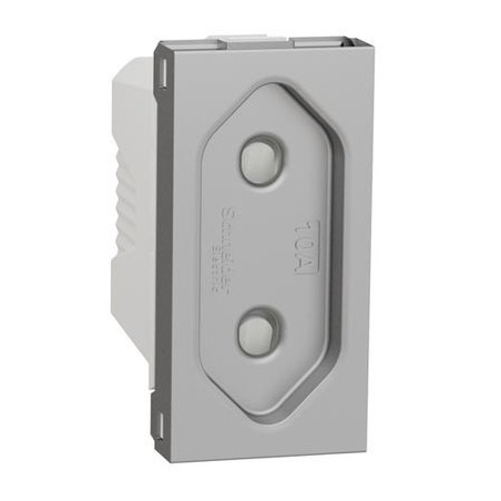 TOMA CORRIENTE ESTRECHO  ENCHUFE 2P UNICA TOP ALUMINIO  SCHENEIDER  ELECTRIC EUNEA