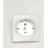 TAPA ENCHUFE EUNEA  BLANCO MARMOL SM180