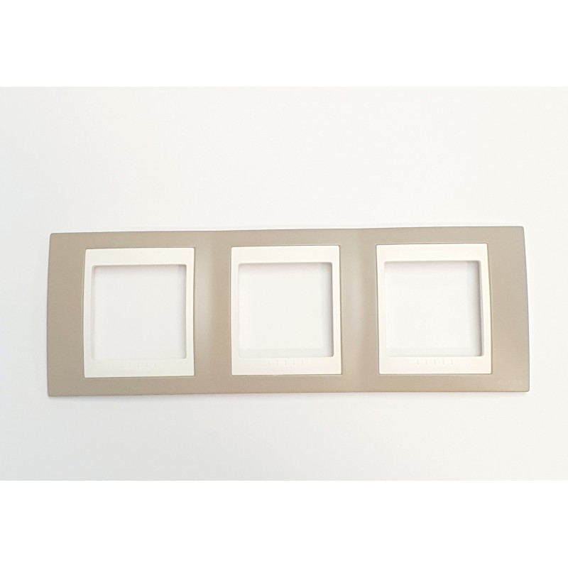MARCO PLUS  3 ELEMENTOS HORIZONTAL UNICA VISON MARFIL
