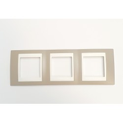 MARCO PLUS  3 ELEMENTOS HORIZONTAL UNICA ARENA MARFIL
