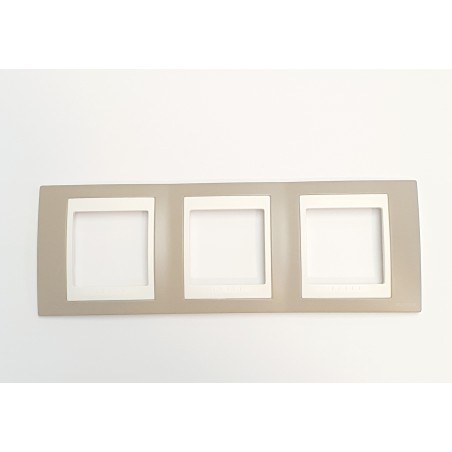 MARCO PLUS  3 ELEMENTOS HORIZONTAL UNICA ARENA MARFIL