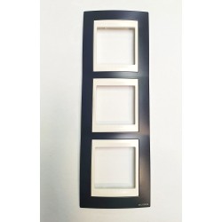 MARCO PLUS  3 ELEMENTOS VERTICAL UNICA GRIS PIZARRA MARFIL