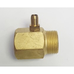 Conexión para tomador GN 3/4”H -3/4”M con toma prueba