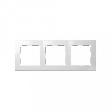 PLACA PARA 3 ELEMENTOS BLANCO SIMON 28