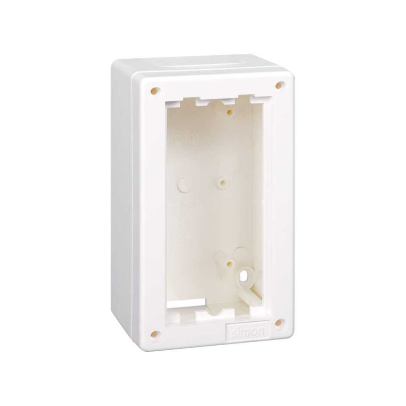 Caja de pared de superficie Cima Classic de 1 elemento doble blanco Simon Cima