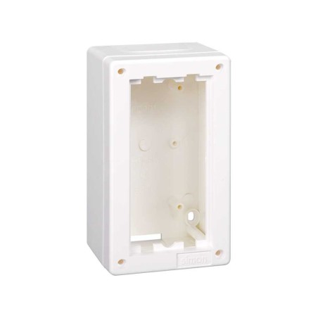 Caja de pared de superficie Cima Classic de 1 elemento doble blanco Simon Cima