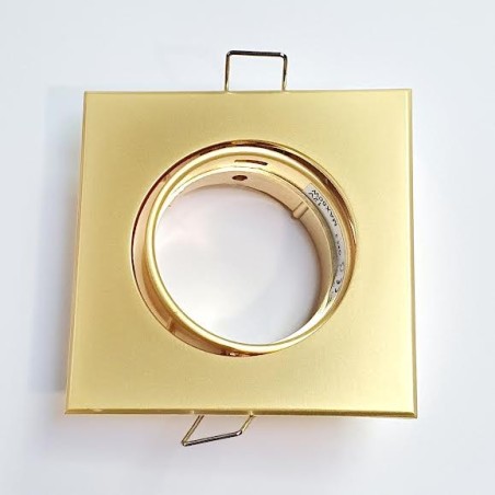 ARO CUADRADO ECLIPSE ORO  BRILLANTE  MR16 12V 50W - BENEITO Y FAURE