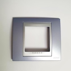 MARCO 1 ELEM,AZUL BIRILO ALUMINIO SCHNEIDER ELECTRIC,UNICA