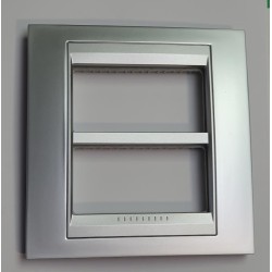 MARCO CENTRALIZACION 2X6 UNICA TOP ALUM/CROMO