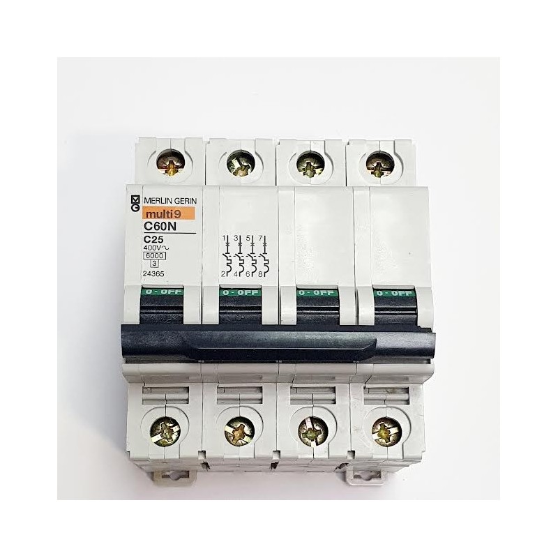 MAGNETOTERMICO 4P,  C25A.  MERLIN GUERIN MULTI9 C60N