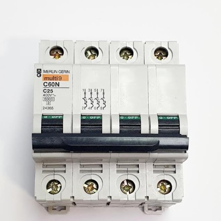 MAGNETOTERMICO 4P,  C25A.  MERLIN GUERIN MULTI9 C60N