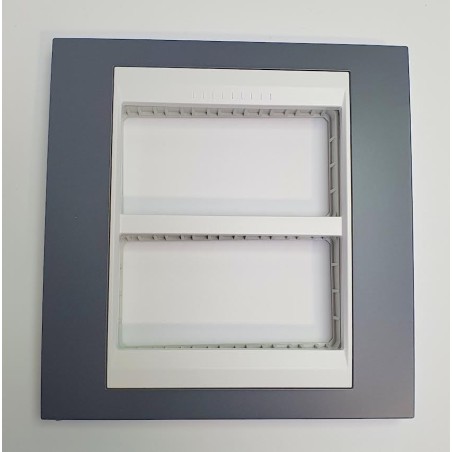 MARCO CENTRALIZACION 2X6MODULOS  UNICA TOP  GRIS PIZARRA POLAR