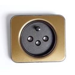 PLACA ENCHUFE   SIMON 75 BRONCE 2P+TIERRA DESPLAZADA