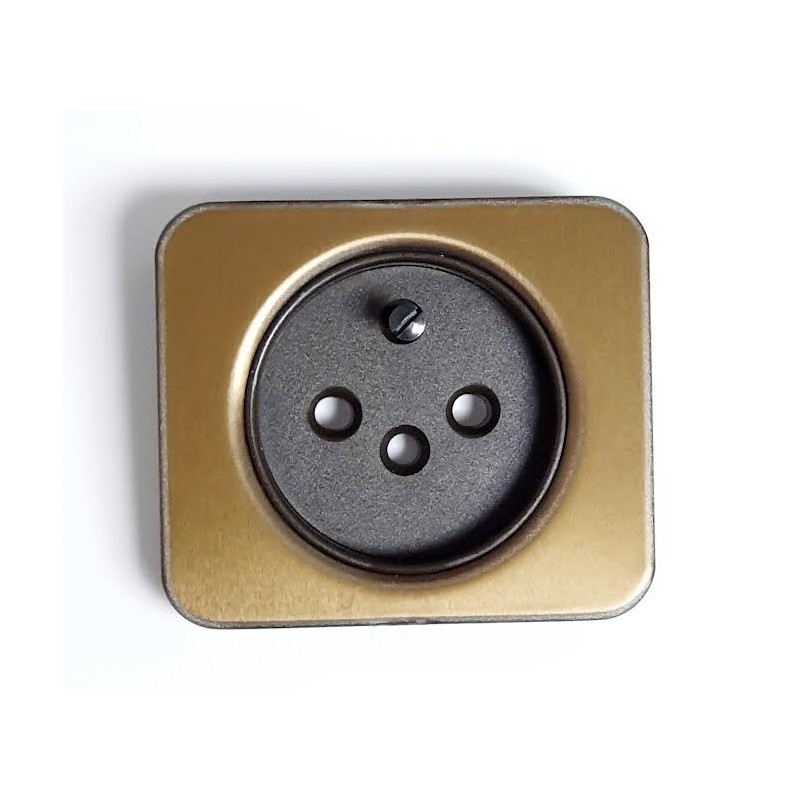PLACA ENCHUFE   SIMON 75 BRONCE 2P+TIERRA DESPLAZADA