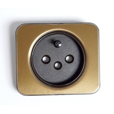 PLACA ENCHUFE   SIMON 75 BRONCE 2P+TIERRA DESPLAZADA