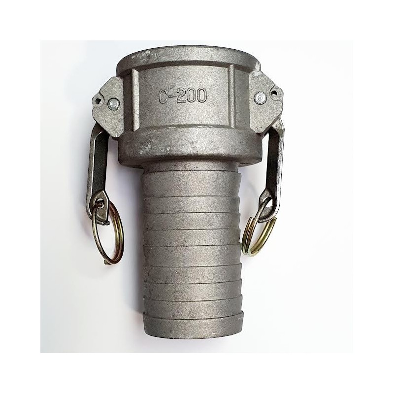 CONEXION RAPIDA PARA ADAPTADOR DE ALUMINIO 50X2" INSERCION MANGUERA A MACHO RANURADO 2"   MANGUERA 50MM,