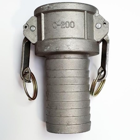 CONEXION RAPIDA PARA ADAPTADOR DE ALUMINIO 50X2" INSERCION MANGUERA A MACHO RANURADO 2"   MANGUERA 50MM,