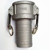 CONEXION RAPIDA PARA ADAPTADOR DE ALUMINIO 50X2" INSERCION MANGUERA A MACHO RANURADO 2"   MANGUERA 50MM,