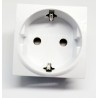base de enchufe  unica blanco eunea unica 