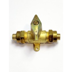 LLAVE PARA  GAS BUTANO PROPANO CON RACOR SOLDAR COBRE 10MM.MB