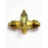 LLAVE PARA  GAS BUTANO PROPANO CON RACOR SOLDAR COBRE 10MM.MB