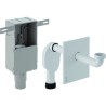 Sifón empotrado Geberit para lavabos con caja de montaje y embellecedor diámetro 50mm Blanco alpino GEBERIT