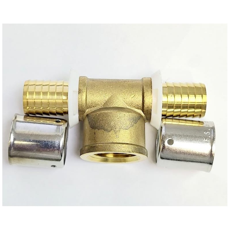 TE MIXTA REFORZADA ECO-PRESS LATON 20-1/2-20 FITTINGESTANDAR