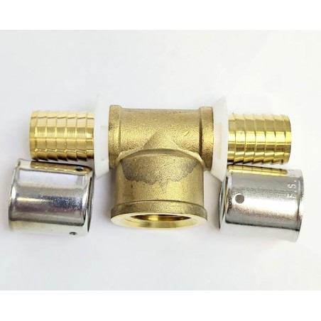 TE MIXTA REFORZADA ECO-PRESS LATON 20-1/2-20 FITTINGESTANDAR