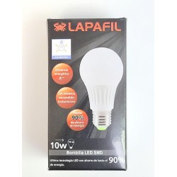 bombilla esferica  led e-27 230v. 10w, 3000ºk LAPAFIL