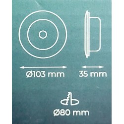 ARO BASCULANTE REDONDO  BLANCO  XXL 103MM,