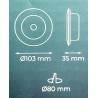 ARO BASCULANTE REDONDO  BLANCO  XXL 103MM,