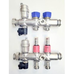 Colector  para suelo radiante chemidro 2 salidas INOX