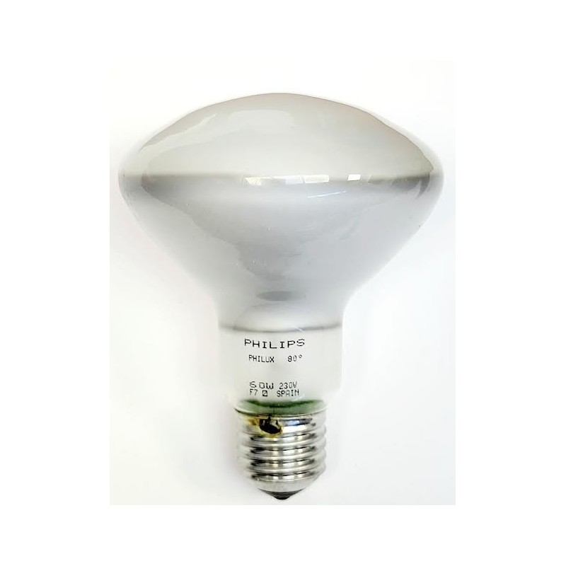 BOMBILLA R-90  E-27  230v. 60w, SPOT 1000H 80º PHILIPS,
