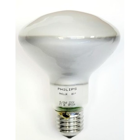 BOMBILLA R-90  E-27  230v. 60w, SPOT 1000H 80º PHILIPS,
