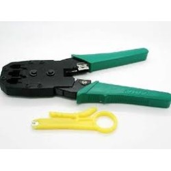 Crimpeadora para prensar conectores modulares RJ-45, RJ-12, RJ-11