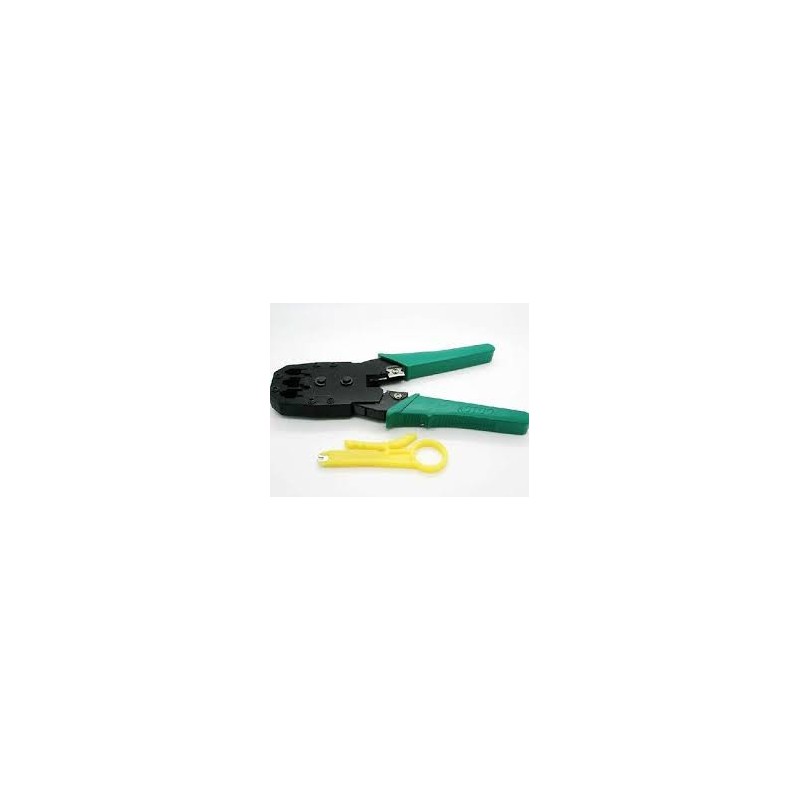 Crimpeadora para prensar conectores modulares RJ-45, RJ-12, RJ-11