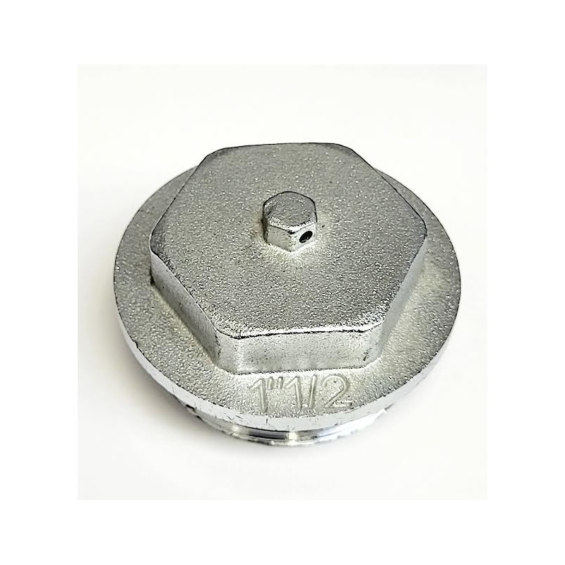 TAPON CIEGO CROMADO PARA COLECTOR FAR CON JUNTA TORICA 11/2"