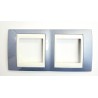 MARCO PLUS  2 ELEMENTOS HORIZONTAL UNICA AZUL GLACIAR MARFIL schneider