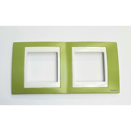 MARCO 2 ELEMENTOS HORIZONTAL UNICA PISTACHO POLAR schneider