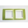 MARCO 2 ELEMENTOS HORIZONTAL UNICA PISTACHO POLAR schneider