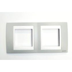MARCO 2 ELEMENTOS HORIZONTAL UNICA GRIS NIEBLA POLAR schneider