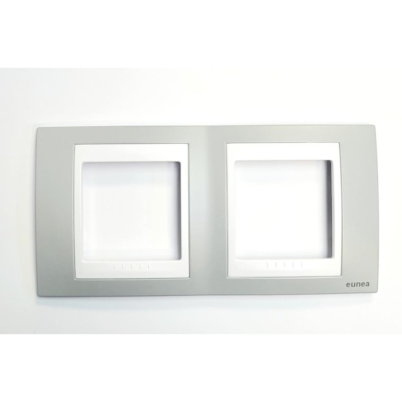 MARCO 2 ELEMENTOS HORIZONTAL UNICA GRIS NIEBLA POLAR schneider
