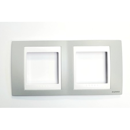 MARCO 2 ELEMENTOS HORIZONTAL UNICA GRIS NIEBLA POLAR schneider