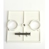Frontal TV-R universal light Blanco 2 módulos N4204 BTICINO BLANCO