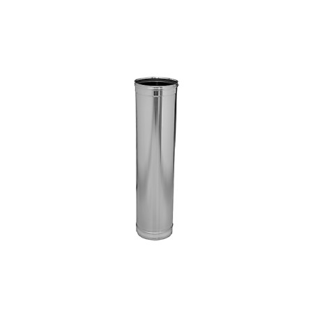 TUBO RECTO  1MTS  INOX 304  SIMPLE CONVESA 175MM,