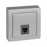TOMA TL 6  RJ11 CONTACTO Simon 73 LOFT aluminio  73481-53