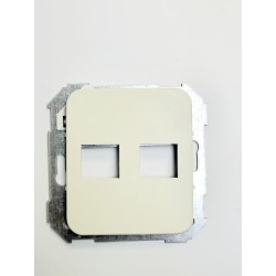 TAPA INFORMATICA 2 CONECTORES RJ45 SIMON 75 MARFIL