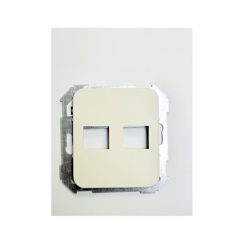 TAPA INFORMATICA 2 CONECTORES RJ45 SIMON 75 MARFIL
